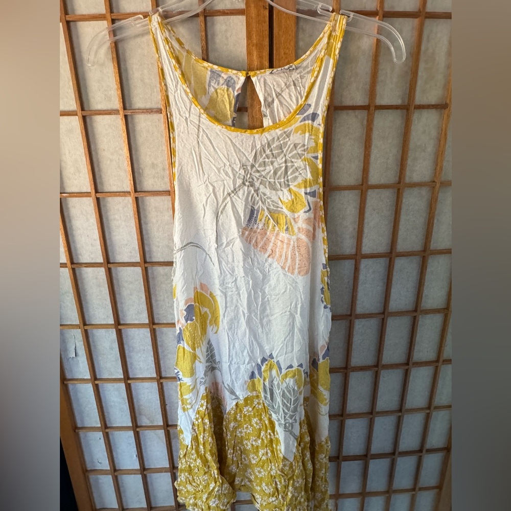 Free People White Cream Sleeveless Mini Sundress